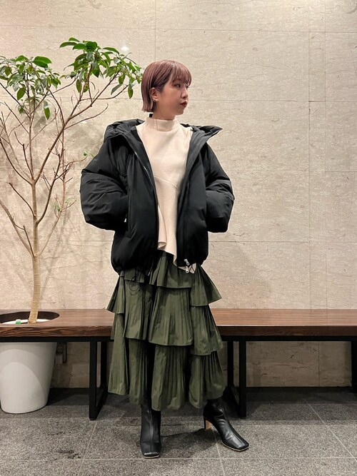 ELENDEEK エレンディーク プリーツティアード スカート