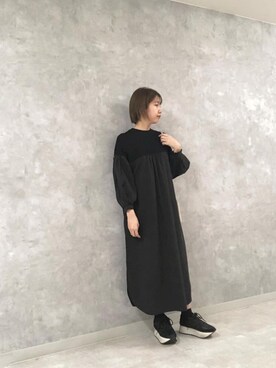「フィット&フレア」｜NORIKO NAKATSURUさん（レディース・162cm）の冬コーディネート