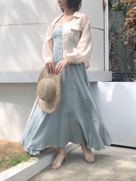 「ダズリン」｜「アイテム（ブルゾン）」を使った、NORIKO NAKATSURUさん（レディース・162cm）の春コーディネート