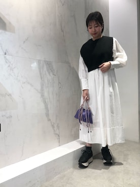 「フィット&フレア」｜NORIKO NAKATSURUさん（レディース・162cm）の冬コーディネート