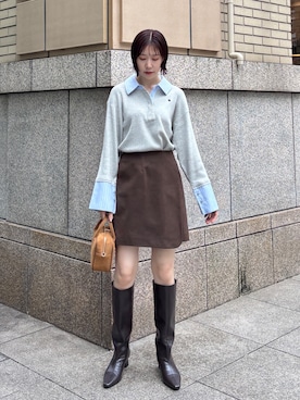 「アイテム（ハンドバッグ）」を使った、MASAKI KISEさん（レディース・168cm）の秋コーディネート