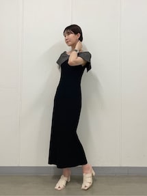 ラグナムーン LAGUNAMOON ヘリンボンカラーニットワンピース【Ｓ】春秋冬 LAGUNAMOON（ラグナムーン）の「ヘリンボンカラーニット