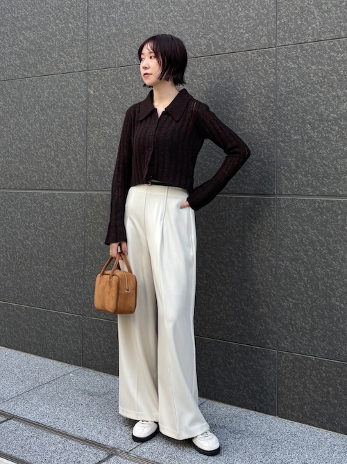 カラーデザインシアーニットカーデプルオーバー｜ラグナムーン