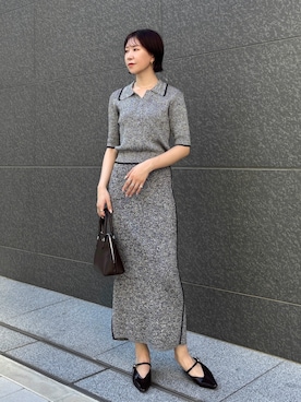 「アイテム（ボストンバッグ）」を使った、MASAKI KISEさん（レディース・168cm）の夏コーディネート