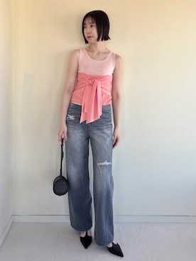 「LAGUNAMOON（ラグナムーン）のアイテム（パンツ）」を使った、MASAKI KISEさん（レディース・168cm）の春コーディネート