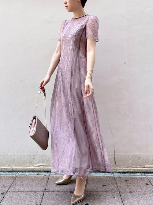 LADYナローレースマキシワンピース｜ラグナムーン（LAGUNAMOON）公式