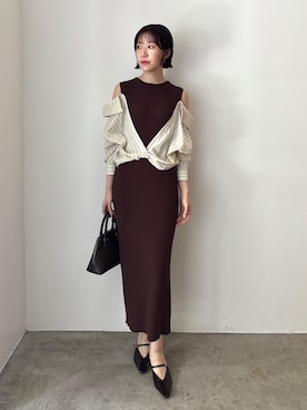 「LAGUNAMOON（ラグナムーン）のアイテム（パンプス）」を使った、MASAKI KISEさん（レディース・168cm）の秋コーディネート