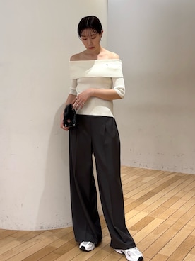 「春ニット」｜MASAKI KISEさん（レディース・168cm・20代）の春コーディネート