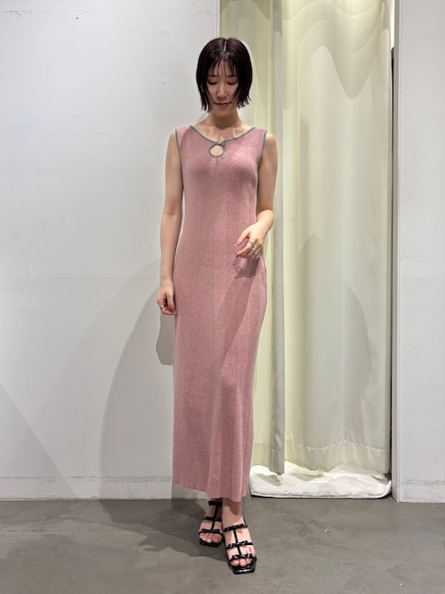ラグナムーン ドレス LAGUNAMOON ラグナムーン LADYパイピング切り替えレースドレス
