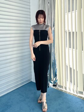 2WAYニットZIPワンピースを使った人気ファッション