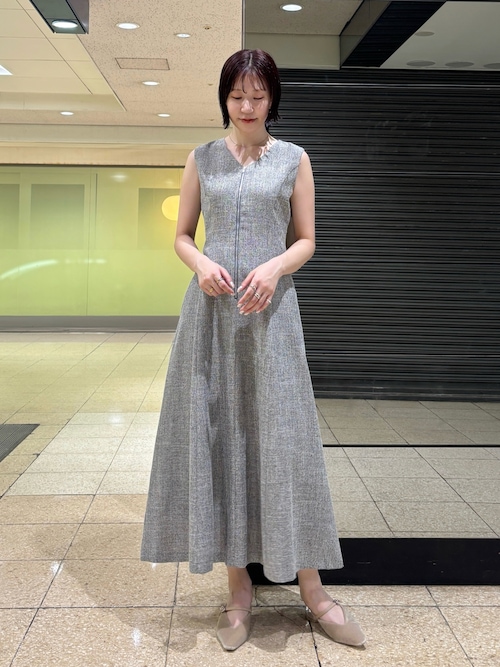 追加生産】フロントZIPミックスカラーワンピース｜ラグナムーン