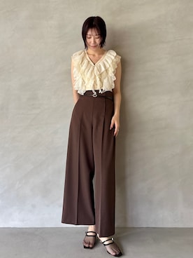 「LAGUNAMOON（ラグナムーン）のアイテム」を使った、MASAKI KISEさん（レディース・168cm）の夏コーディネート