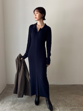 「アイテム（ワンピース）」を使った、MASAKI KISEさん（レディース・168cm）の秋コーディネート