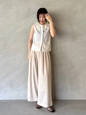 「LAGUNAMOON（ラグナムーン）のアイテム」を使った、MASAKI KISEさん（レディース・168cm）の夏コーディネート