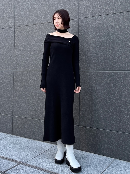 POLO BCSコラボ】オフショルチョーカーニットワンピース｜ラグナムーン 