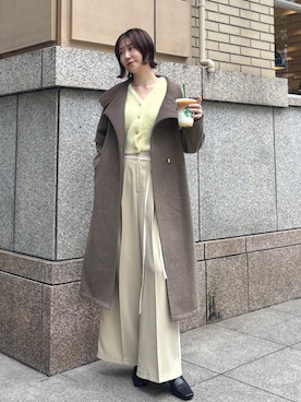 「アイテム（チェスターコート）」を使った、MASAKI KISEさん（レディース・168cm・20代）の秋コーディネート