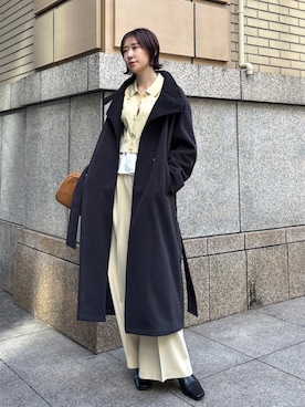 「アイテム（チェスターコート）」を使った、MASAKI KISEさん（レディース・168cm・20代）の秋コーディネート