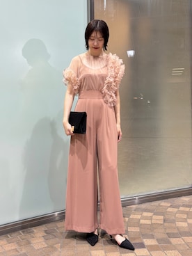 「アイテム（パンツドレス）」を使った、MASAKI KISEさん（レディース・168cm）の夏コーディネート