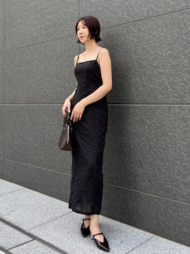 「アイテム（ボストンバッグ）」を使った、MASAKI KISEさん（レディース・168cm）の夏コーディネート