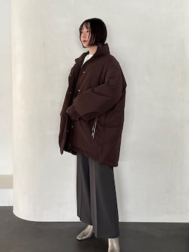 「アイテム（ダウンジャケット/コート）」を使った、MASAKI KISEさん（レディース・168cm・20代）の秋コーディネート