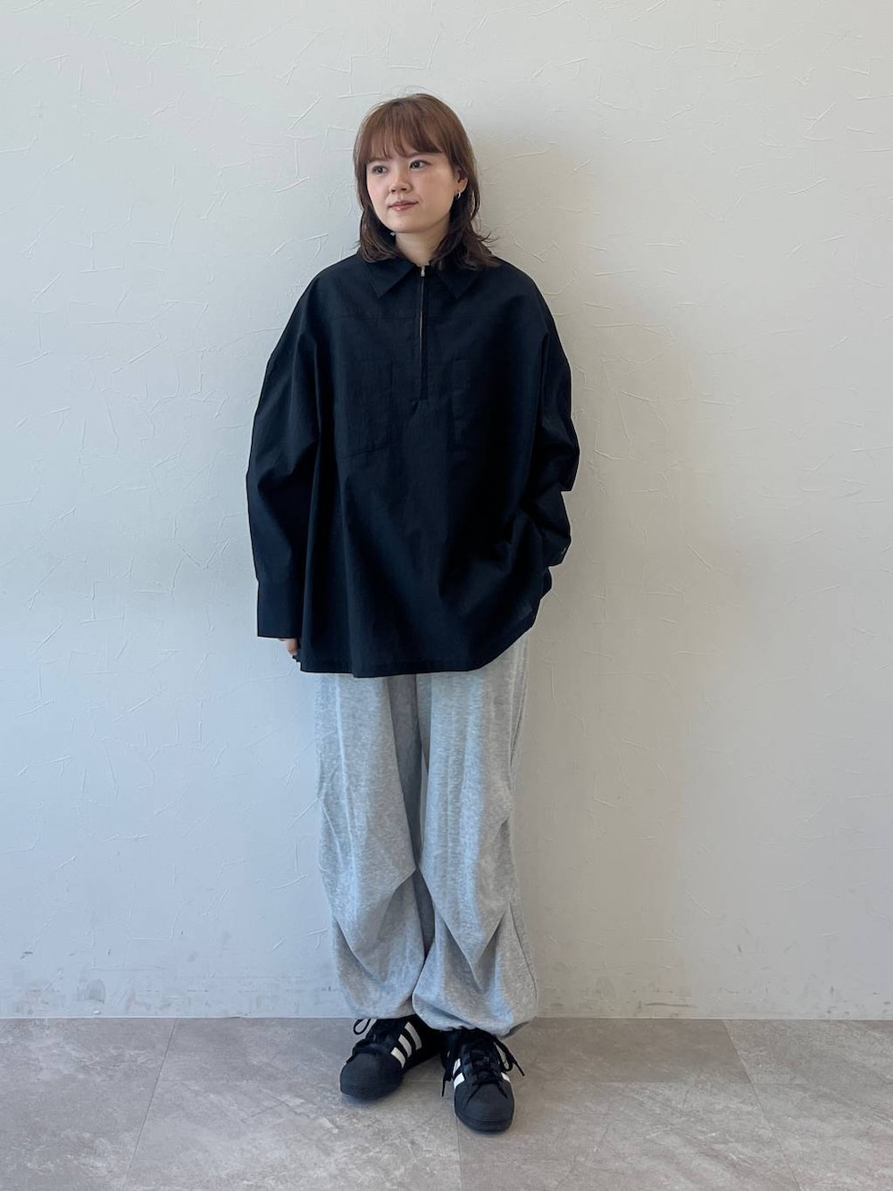 yuw ZIPシャツミニワンピース