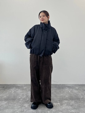 「アイテム（ブルゾン）」を使った、pecoさん（レディース・165cm）の秋コーディネート