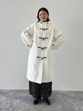 「アイテム（ダッフルコート）」を使った、pecoさん（レディース・165cm）の秋コーディネート