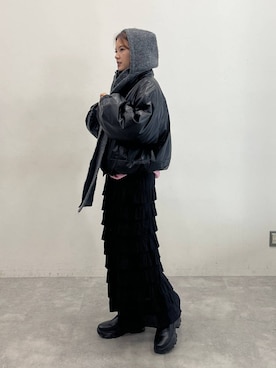 「アイテム（マフラー）」を使った、pecoさん（レディース・165cm）の秋コーディネート