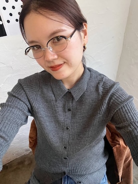 「アイテム（メガネ、その他）」を使った、pecoさん（レディース・165cm）の秋コーディネート