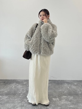 「アイテム（ブルゾン）」を使った、pecoさん（レディース・165cm）の秋コーディネート