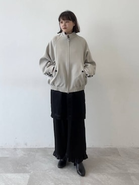 「yuw（ユウ）のアイテム（ジャケット/アウター）」を使った、pecoさん（レディース・166cm）の夏コーディネート