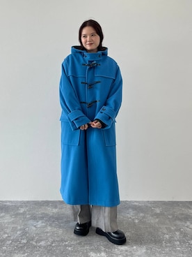 「アイテム（ダッフルコート）」を使った、pecoさん（レディース・165cm）の秋コーディネート