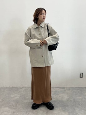 「アイテム（カバーオール）」を使った、pecoさん（レディース・165cm）の秋コーディネート