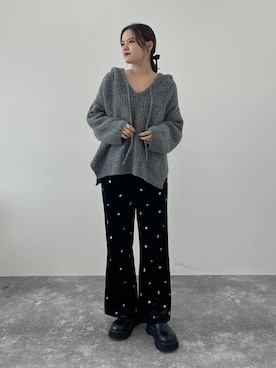 「アイテム（サンダル）」を使った、pecoさん（レディース・165cm）の秋コーディネート