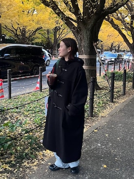 「アイテム（ダッフルコート）」を使った、pecoさん（レディース・165cm）の秋コーディネート