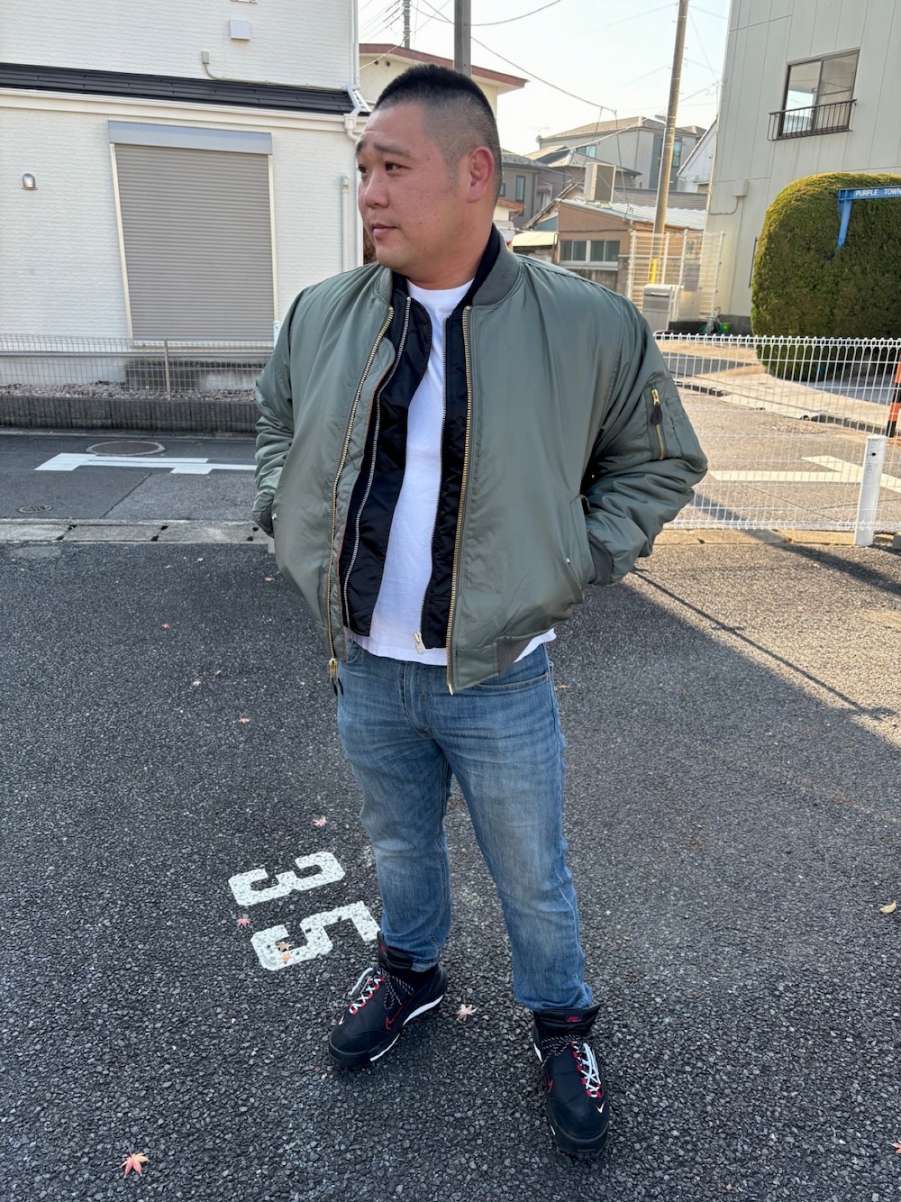 MA-1を使った「sacai nike」の人気ファッションコーディネート