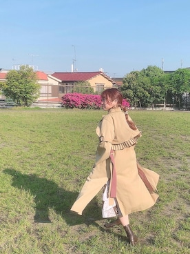 「ごきげんウィーク」｜「アイテム（トレンチコート）」を使った、mfyyyさん（レディース・148cm）の春コーディネート