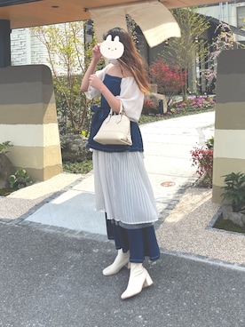 「LA BELLE ETUDE（ラベルエチュード）のアイテム（ワンピース/ドレス）」を使った、なゆさん（レディース・159cm）の春コーディネート