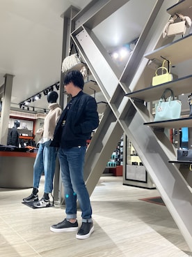 「AXSmiley」｜「アイテム（ブルゾン）」を使った、IMAさん（メンズ・176cm）の秋コーディネート