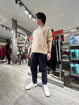 「春カラー」｜「アイテム（チノパンツ）」を使った、IMAさん（メンズ・176cm）の春コーディネート