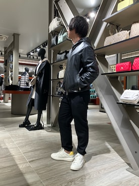 「AXSmiley」｜「アイテム（ブルゾン）」を使った、IMAさん（メンズ・176cm）の秋コーディネート
