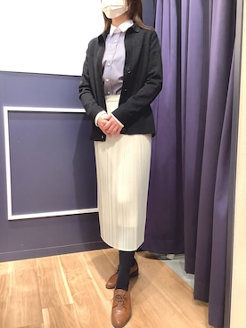 「黒ニット」｜BRICK HOUSE by Tokyo Shirts 盛岡南イオンモール店さん（レディース・161cm）の冬コーディネート