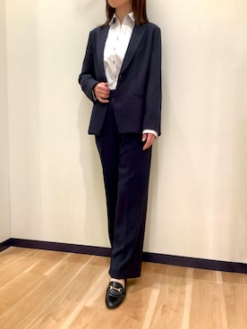 「アイテム（ビジネスシャツ）」を使った、BRICK HOUSE by Tokyo Shirts 盛岡南イオンモール店さん（レディース・160cm）の秋コーディネート