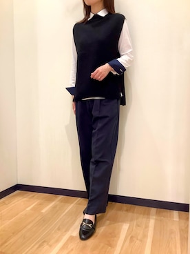 「アイテム（ビジネスシャツ）」を使った、BRICK HOUSE by Tokyo Shirts 盛岡南イオンモール店さん（レディース・160cm）の秋コーディネート