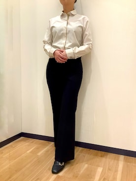 「アイテム（ビジネスシャツ）」を使った、BRICK HOUSE by Tokyo Shirts 盛岡南イオンモール店さん（レディース・158cm）の夏コーディネート