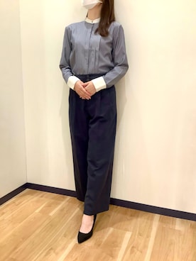 「クールビズ」｜BRICK HOUSE by Tokyo Shirts 盛岡南イオンモール店さん（レディース・163cm）の秋コーディネート
