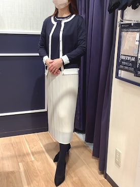 「オケージョン」｜「アイテム（アンサンブル）」を使った、BRICK HOUSE by Tokyo Shirts 盛岡南イオンモール店さん（レディース・161cm）の冬コーディネート