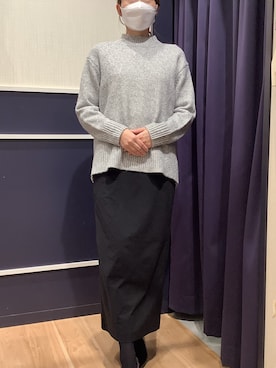 「UNIQLO（ユニクロ）のアイテム（スカート）」を使った、BRICK HOUSE by Tokyo Shirts 盛岡南イオンモール店さん（レディース・163cm）の秋コーディネート