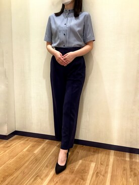 「レディースファッション」｜BRICK HOUSE by Tokyo Shirts 盛岡南イオンモール店さん（レディース・163cm）の春コーディネート