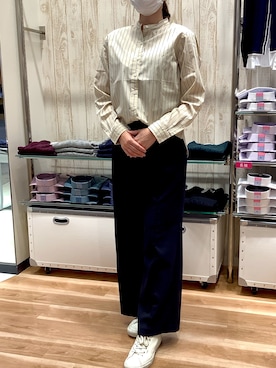 「アイテム（ビジネスシャツ、ベージュ系）」を使った、BRICK HOUSE by Tokyo Shirts 盛岡南イオンモール店さん（メンズ・160cm）の夏コーディネート